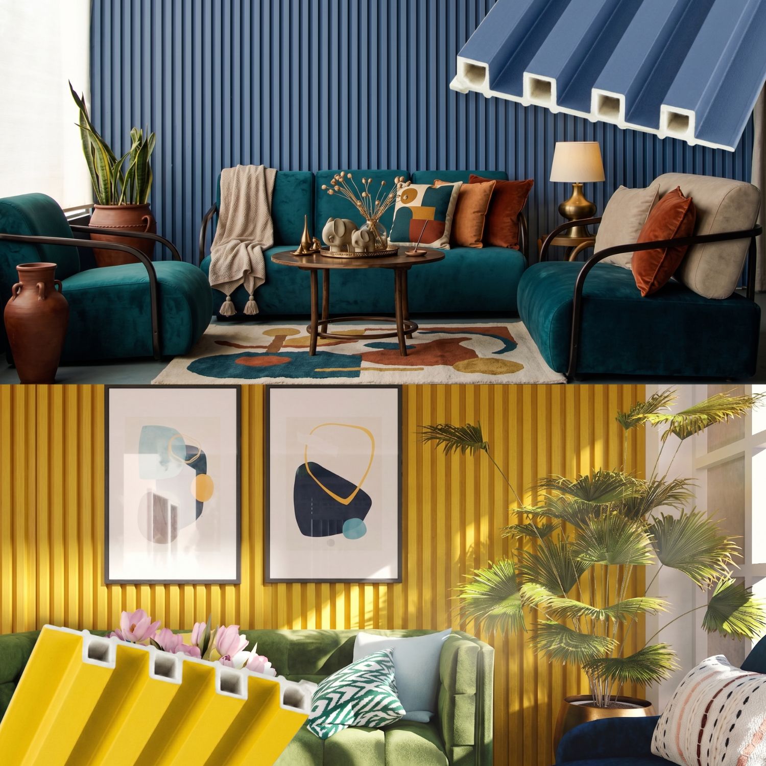 YOU RA - Solid Color Fluted Wallpanel